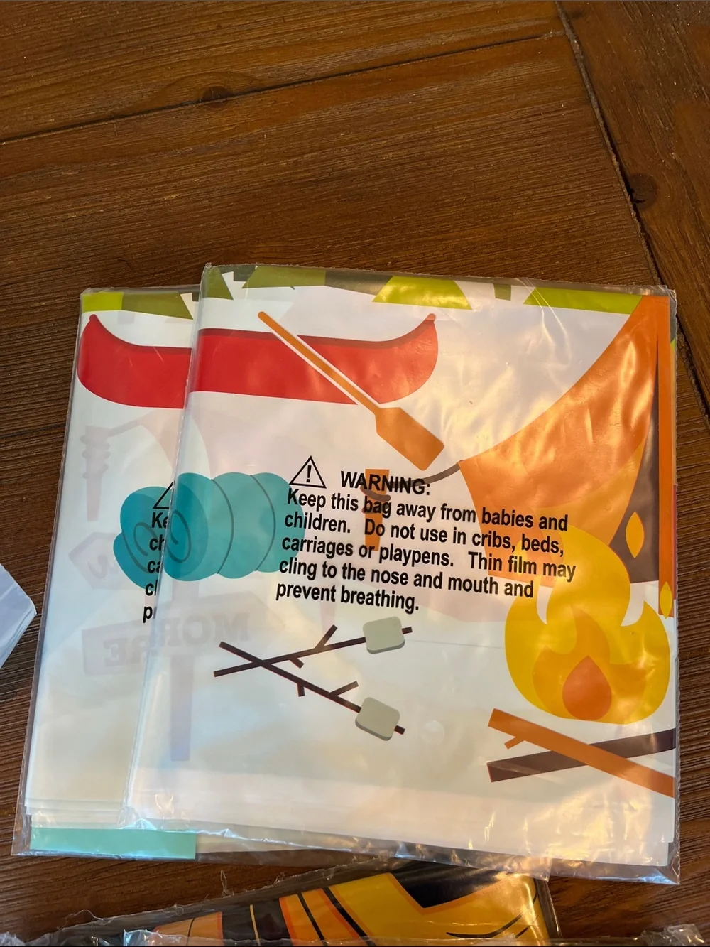 NWT Camping Party Disposable Tableware Set - Green/Orange Adventure Theme